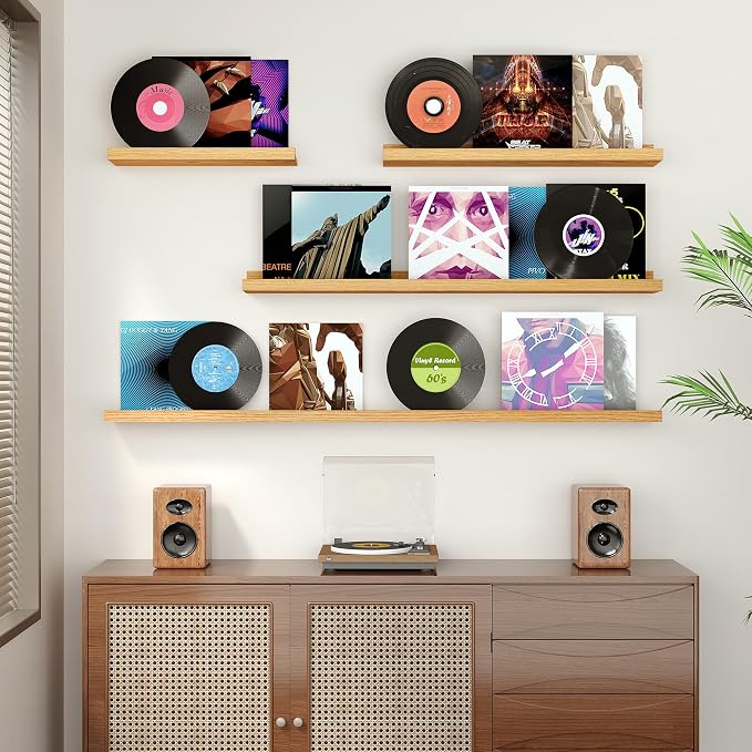 Floating Shelves for Wall, 16 inch Wood Floating Shelves Set of 2, Picture - Image 6