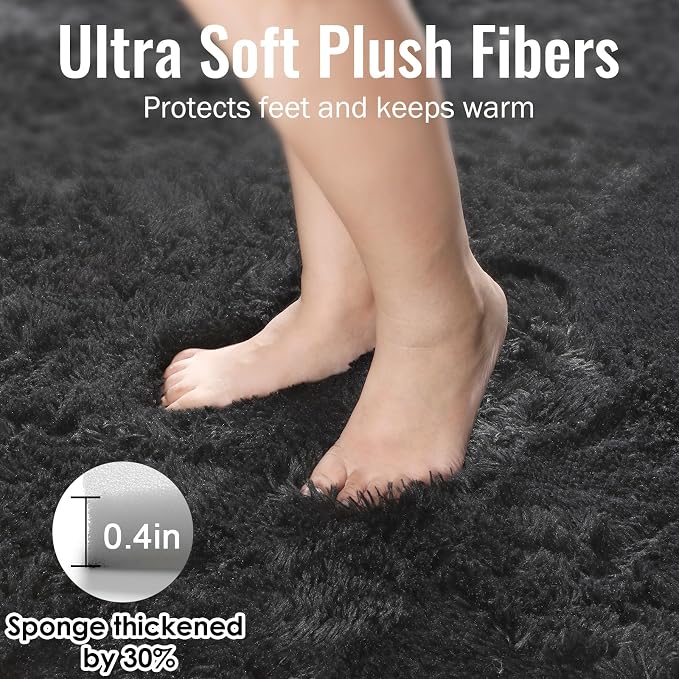 PAGISOFE 6x9 Ft Fluffy Bedroom Rugs, Fuzzy Shaggy Carpet, Indoor Plush Nursery - Image 5