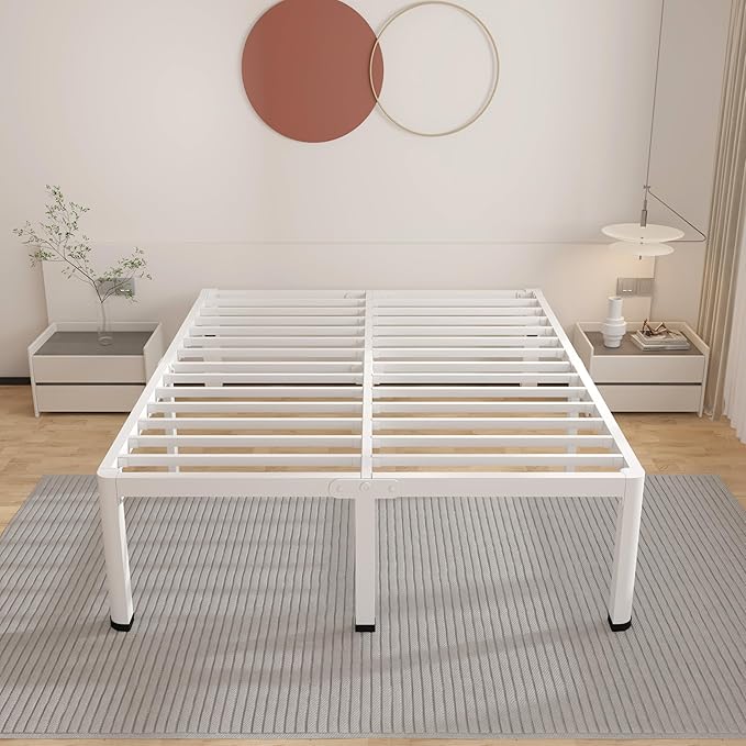 ROIL 12 Inch White Queen Bed Frame - Image 6