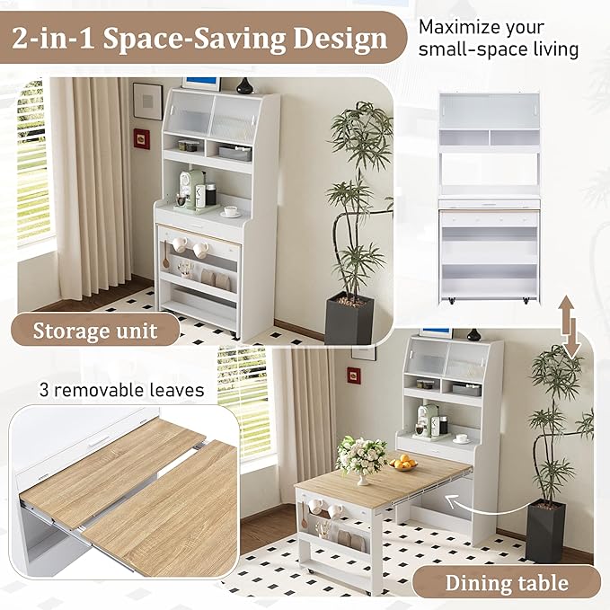 RuiSiSi Space Saving Folding Dining Table - Image 6