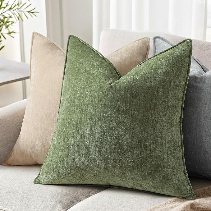decorUhome Summer Couch Euro Sham Throw Pillow Covers 26x26 Set of 2, - Image 3