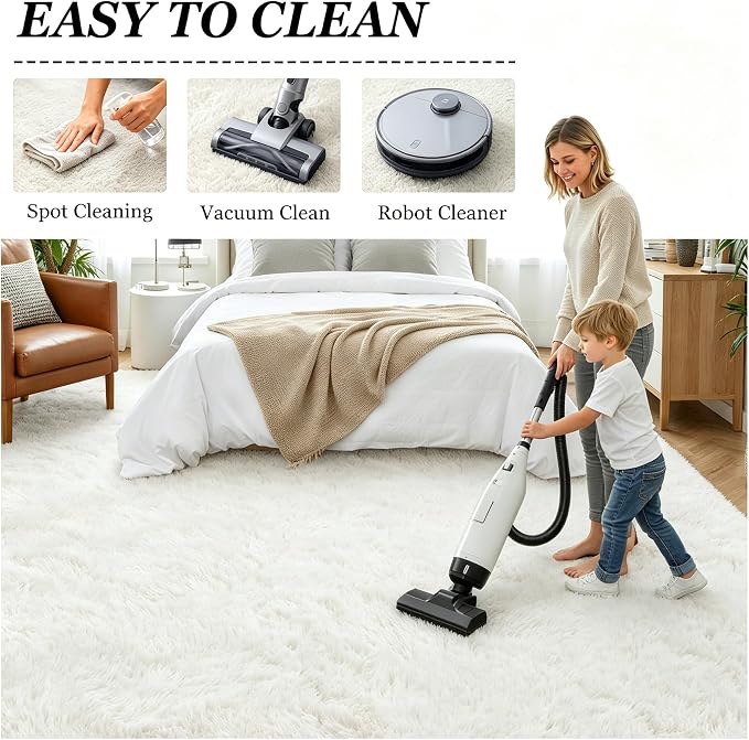 Fluffy 4x6 Area Rugs for Living Room Bedroom: Ultra Soft Shag Rug Non-Slip - Image 8