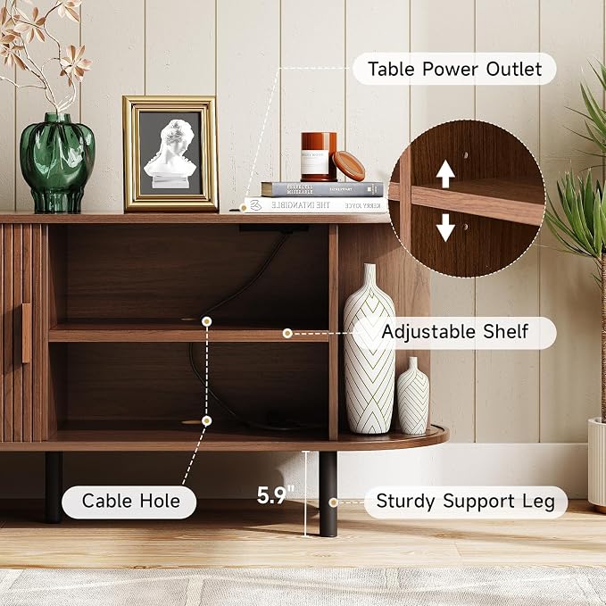 ONBRILL 70.8" TV Stand with Power Outlet - Image 6