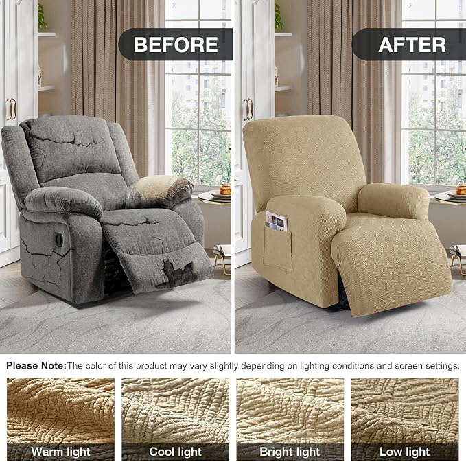 Timeles Recliner Covers Extra Wide Recliner Chair Cover Reclining Sofa - Image 4