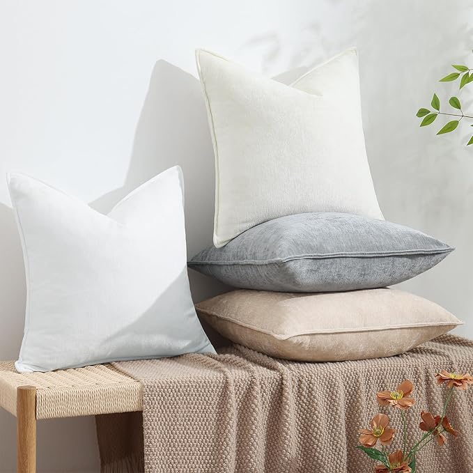 decorUhome Summer Couch Euro Sham Throw Pillow Covers 22x22 Set of 2, - Image 5