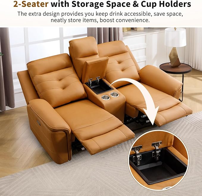 ANJ 2-Piece PU Leather Recliner Sofa Set - Image 5
