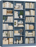 FACBOTALL Triple Wide Bookshelf, 6 Tier Large Bookshelf, Bookcase by FACBOTALL