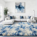 Ophanie 9x12 Blue and Gray Area Rugs by Ophanie