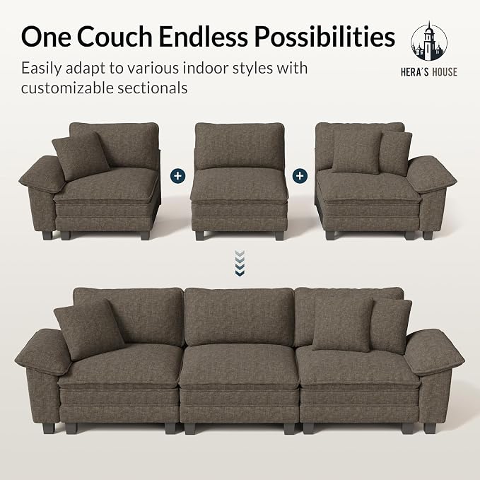 HERA'S HOUSE 158" Modular Sectional Sofa, Oversized L Shaped Couches - Image 7