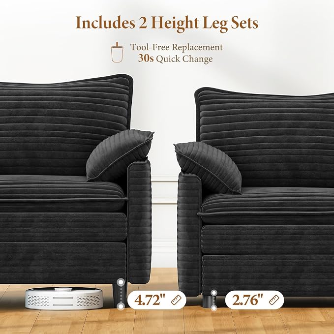 Vesgantti Large Modular Sectional Sofa, Big Comfy Cloud Couch - Image 3