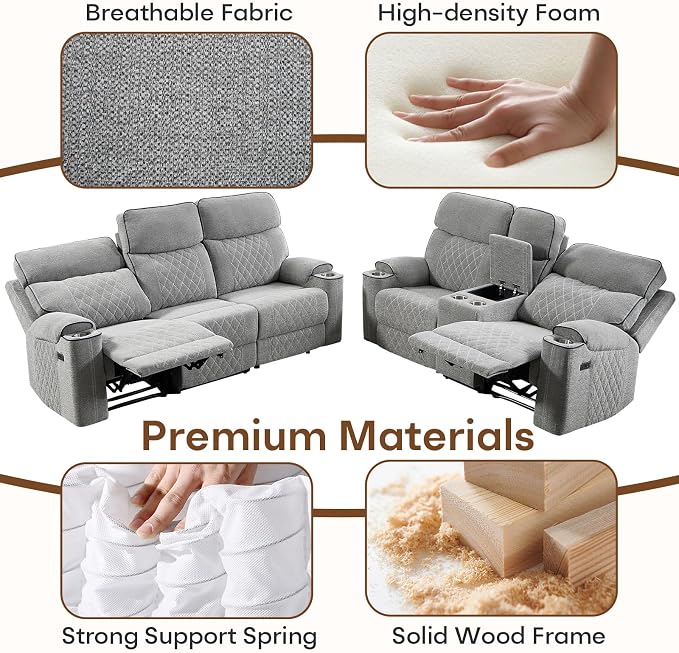 HAOMARKETS Power Oversized Reclining Sofa Couch - Image 7