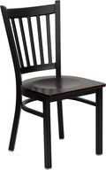 Flash Furniture HERCULES Series Black Vertical Back Metal Restaurant Chair by FlashFurniture