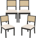 Westice Rattan Dining Chairs Set of 4, Farmhouse Natural Dining Room Chairs by ChairsforHomeLivingRoom