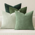 MIULEE Boho Farmhouse Sage Green Throw Pillow Covers 24x24 Inch Set of 4 by MIULEE