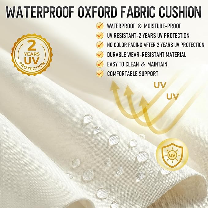 2 Pack 72x21 Inch Folding Chaise Lounge Cushion Quick Dry - Image 4