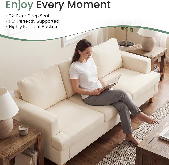 YOUDENOVA Sofa, 3 Piece Set Comfy Sofa, 2 Loveseat & 3 Seater Couch - Image 4