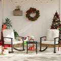 Aoxun 3-Piece Outdoor Rocking Bistro Set, Patio Furniture Set by Aoxun