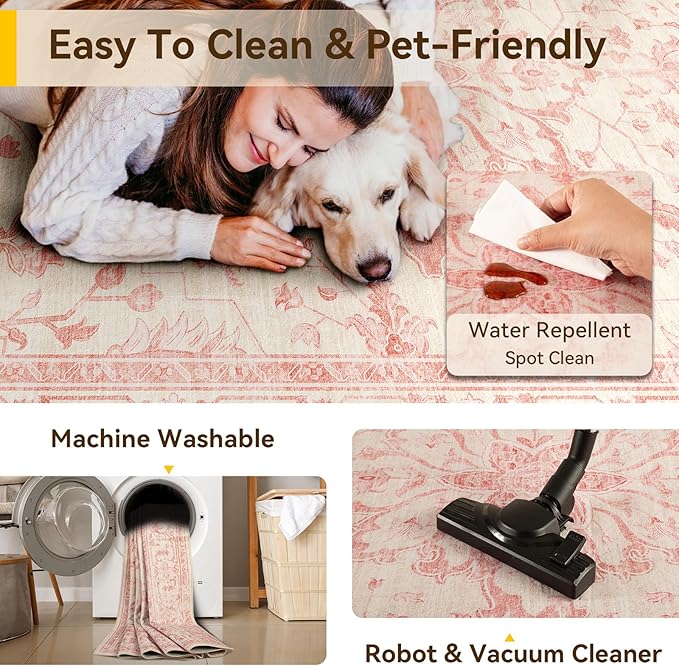 RELEANY Area Rugs 2'x6' Runner Rug Non Slip Washable - Image 6