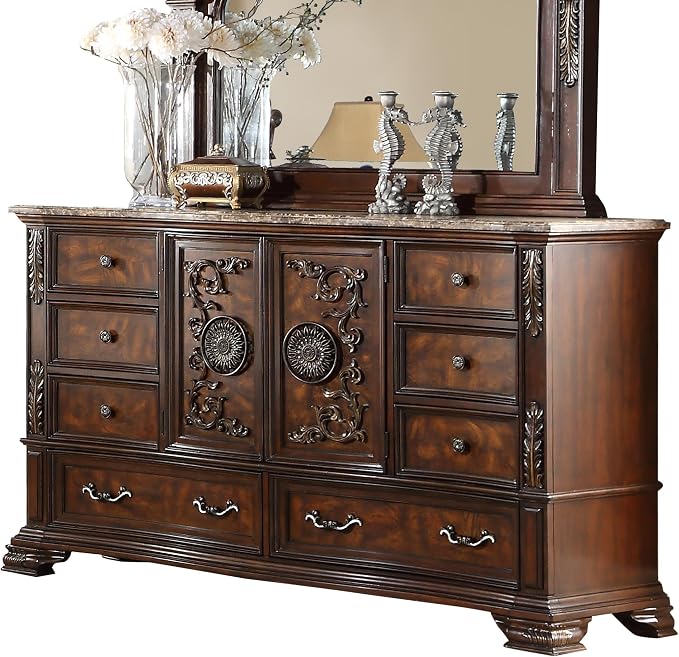 First of a Kind Santa Monica Traditional 4 Piece King Bedroom Set - Image 5