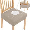 Smiry Waterproof Seat Covers for Dining Room Chairs Set of 4, Stretch Jacquard by Smiry