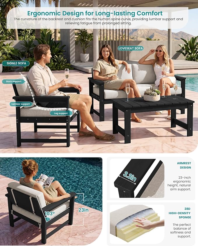 SERWALL 2 Pieces Single Cushioned Sofa Armchair - Image 2