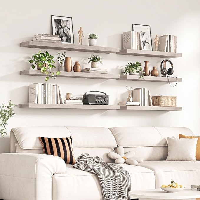 Fun Memories 72Inch Long Floating Shelves, 8 Inch Deep Shelves - Image 2