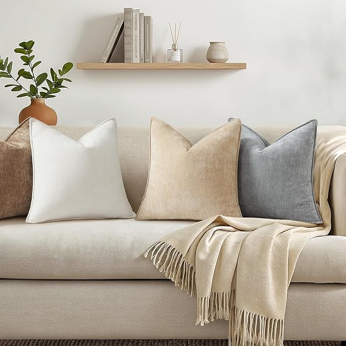decorUhome Summer Couch Euro Sham Throw Pillow Covers 26x26 Set of 2, - Image 3