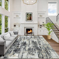5x7 Area Rugs Washable Rug: Modern Abstract Living Room Rug Soft Anti-Skid Thin by GENTDRIZZ