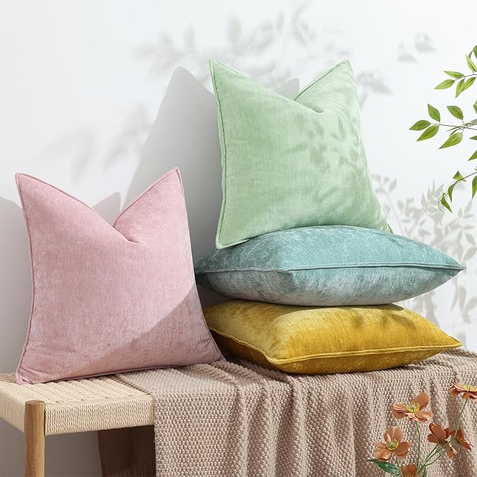 decorUhome Summer Couch Euro Sham Throw Pillow Covers 26x26 Set of 2, - Image 5