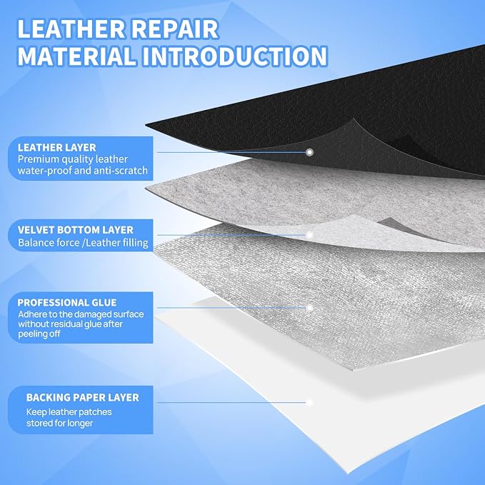 Kangshoon Leather Repair Patches, 17X158 Inch Self-Adhesive Leather Repair Tape - Image 3