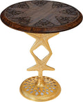 Side Tables-Hand Carved Vintage Boho Folding End Tables by TheWoodenTown