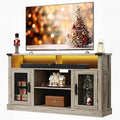 WLIVE Farmhouse TV Stand for 65 Inch TV, Tall Entertainment Center by WLIVE