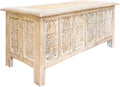 Rectangular Coffee Table – 36x18 Inch White Wash Finish Modern Wooden Center by TheWoodenTown