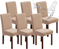 Genina Waterproof Chair Covers for Dining Room 6 Pack, Dining Chair Cover by Genina