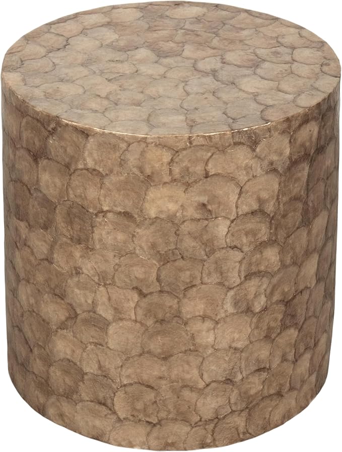 East at Main Capiz Shell Side Table – Tea Brown Accent Table, Small Decorative - Image 4