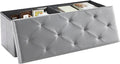 DUMOS 43 Inch Folding Storage Ottoman Bench, Large Storage Chest withThicker by DumosLifestyle