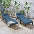 HOMREST Chaise Lounge Chairs Set of 2, PE Rattan Wicker Patio Lounge Chair by HOMREST