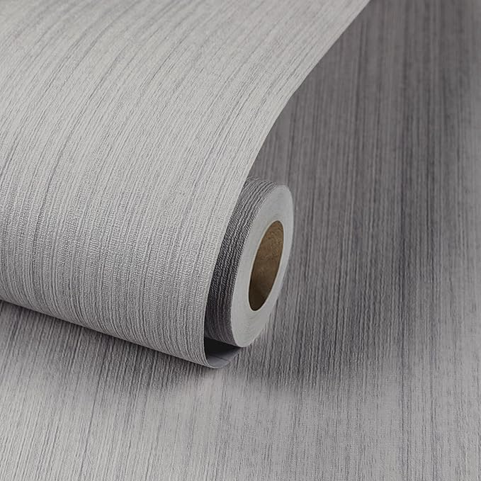 Grasscloth Peel and Stick Wallpaper Modern 15.7in x 196.8in Textured Linen by MANONIRIA