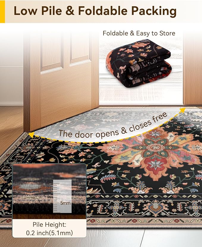 RELEANY Area Rugs 2'x4' Kitchen Rugs Entry Rug Small Rugs - Image 5