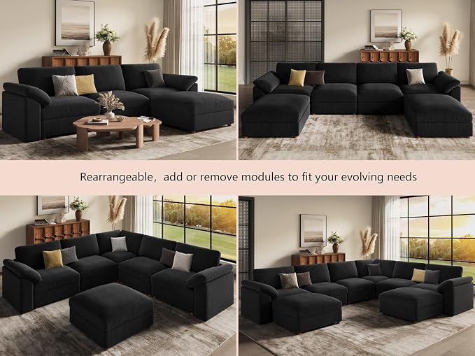 EASE MOOSE Oversized Sectional Modular Sofa, Large U Shape Sectional Couch Wide - Image 6