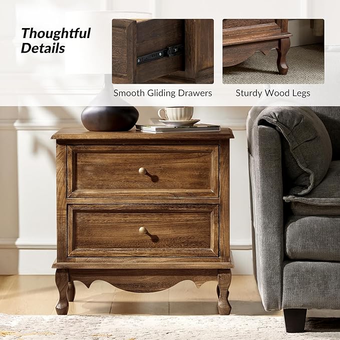 HULALA HOME Solid Wood End Table - Image 4