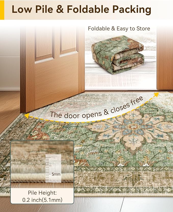 RELEANY Area Rugs 2'x3' Kitchen Rugs Entry Rug Small Rugs - Image 7