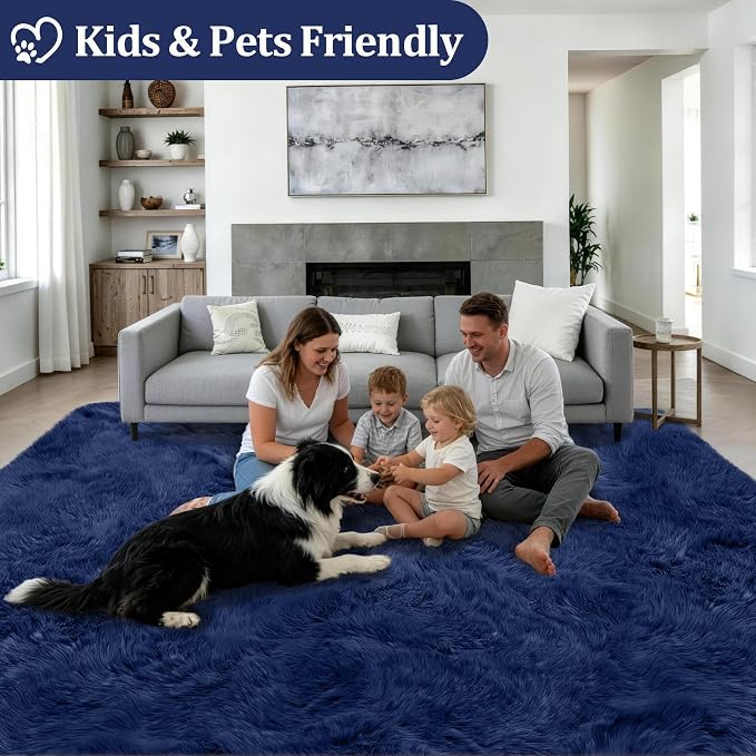 Fluffy 4x6 Area Rugs for Living Room Bedroom: Ultra Soft Shag Rug Non-Slip - Image 4