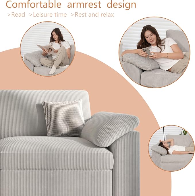 EASE MOOSE Oversized Sectional Modular Sofa, L Shape Sectional Couch Wide Deep - Image 8