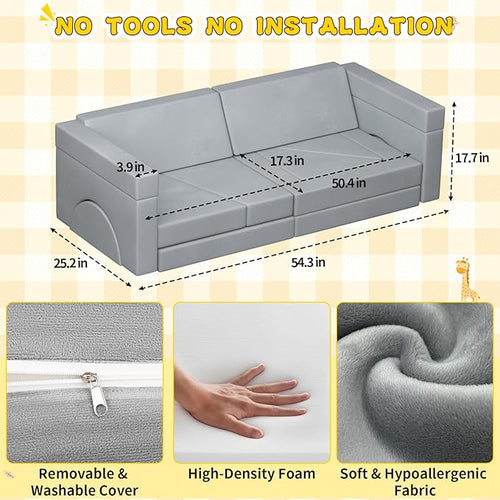15pcs Unique Modular Kids Play Couch - Image 2