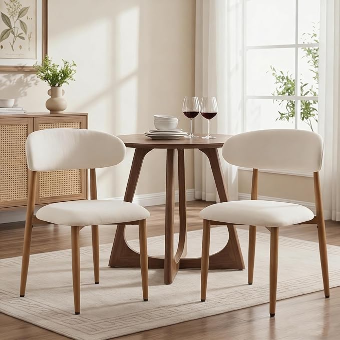 UVV Dining Chairs Set of 4, Metal Kitchen Chairs - Image 2