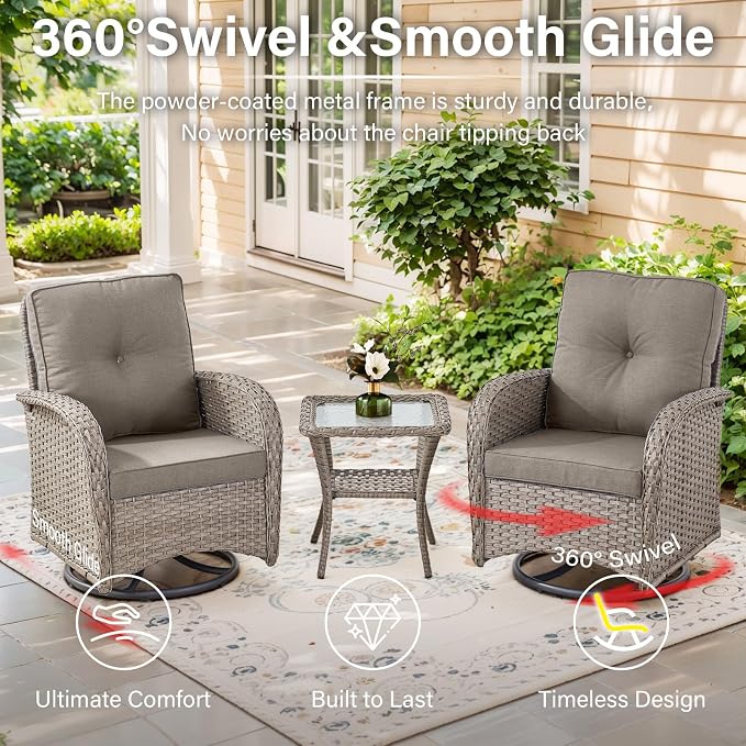 Belord 7 Piece Wicker Patio Furniture Set - Image 3