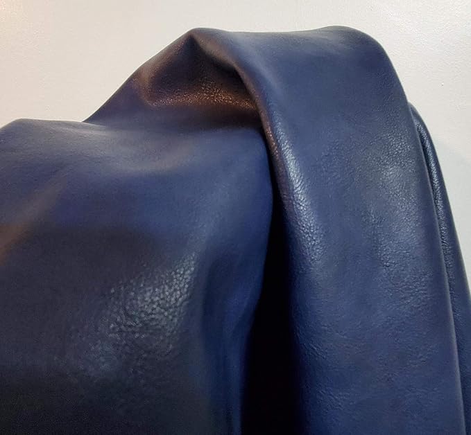 NAT Leathers | Navy Soft Faux Vegan Leather PU | 4 Yards Cut by The Yard | - Image 2