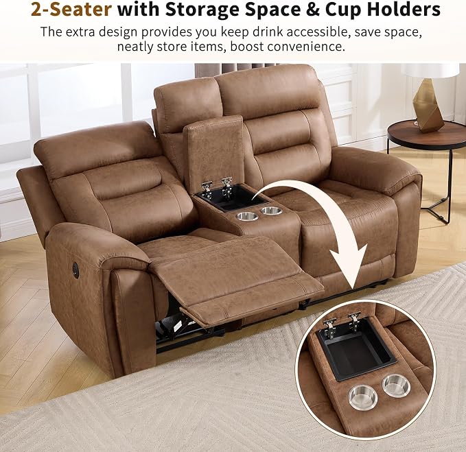 ANJ 2-Piece Oversied Faux Leather Power Recliner Sofa Set - Image 5