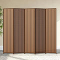 5 Panel Room Divider and Extra Wide Folding Privacy Screen, Bamboo Room Divider by cocosica